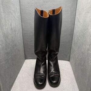 Vintage Marlborough Riding Boots UK 6A Black Leather Made England Equestrian